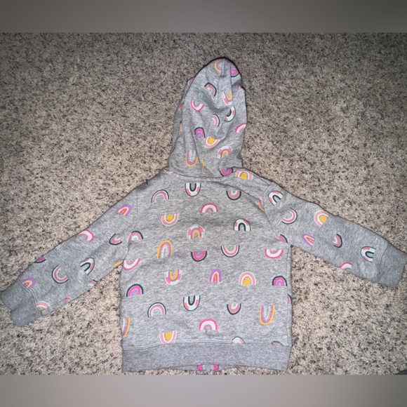 Cat & Jack 18M Rainbow Hooded Gray Jacket- 2T - Picture 2 of 5